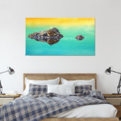 水のキャンバス印刷の静止体上のワニ キャンバスプリント (インサイチュ (寝室))