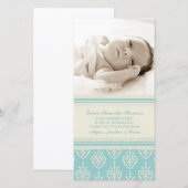 水のクリームはベビーシャワーの写真カード感謝していしています サンキューカード (正面/裏面)