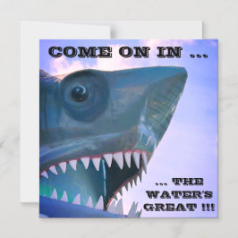 水のクルーズドア素晴らしの磁石をサメにする マグネット招待状
