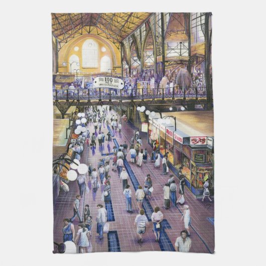 水のクローゼットは？ブダペスト キッチンタオル (縦)