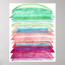 水のグラデーション色と油パステル絵を描ズ