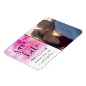 水のグラデーション色を保存する日付マグネット – ピンク マグネット (左側)