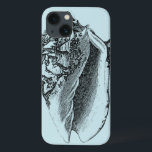 水のコンシュの貝 iPhone 13ケース<br><div class="desc">この鮮やかなイメージでは、の白黒最も自然で、最もユニークなスタイルで終わりコンシュの貝の見ることができます。 このユニークなタイプの芸術にこの海の貝のすき放し縁にアクセントを置く黒い陰影があります。 あなたのプロダクトの水の背景が付いているこのコンシュの貝を今日得て下さい。</div>