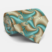 水のサテン-フラクタル ネクタイ (ロール)