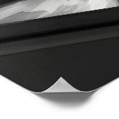 水のスケッチのガラス ポスター (角)