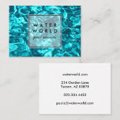 水のスパークルスイミングプールサービス写真観光 名刺 (正面/裏面)