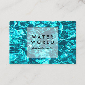 水のスパークルスイミングプールサービス写真観光 名刺