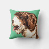 『水のスペインの犬』 クッション (裏面)