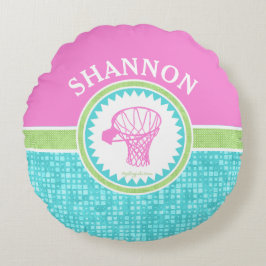 水のタイルとの三パステル調色のバスケットボール ラウンドクッション
