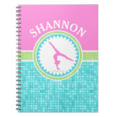 水のタイルとの三パステル調色の体操 ノートブック (正面)