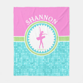 水のタイルを持つ三パステル調色のダンサー フリースブランケット