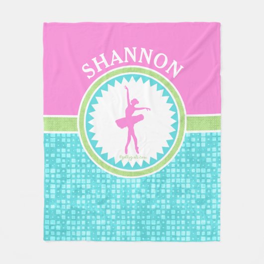 水のタイルを持つ三パステル調色のダンサー フリースブランケット (正面)