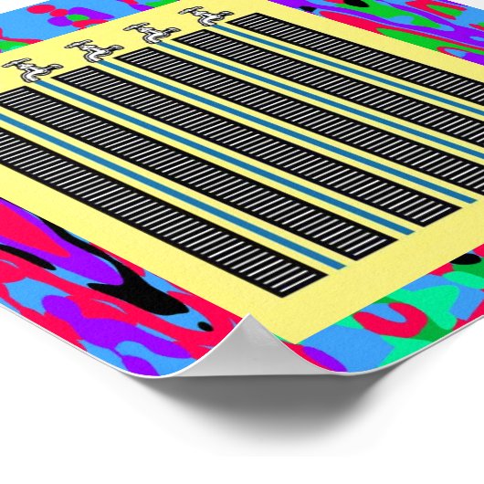 水のタップ:ランニングの水の蛇口の光学錯覚 ポスター (角)