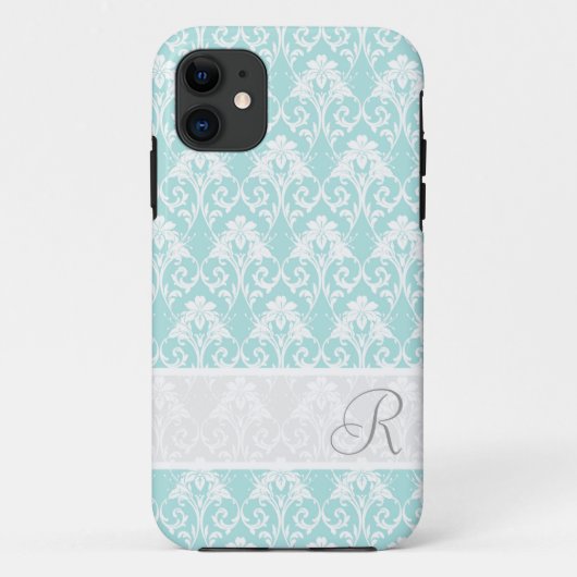 水のダマスク織のMonogramPatternのiPhone 5の場合 Case-Mate iPhoneケース (裏面)