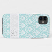 水のダマスク織のMonogramPatternのiPhone 5の場合 Case-Mate iPhoneケース (裏面(横))
