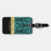 水のダマスク織 ラゲッジタグ (正面横)