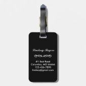 水のダマスク織 ラゲッジタグ (裏面縦)