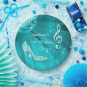 水のディスコの球およびかかとの第50誕生日 ペーパープレート (パーティー)