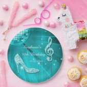 水のディスコの球およびかかとの第50誕生日 ペーパープレート (パーティー)