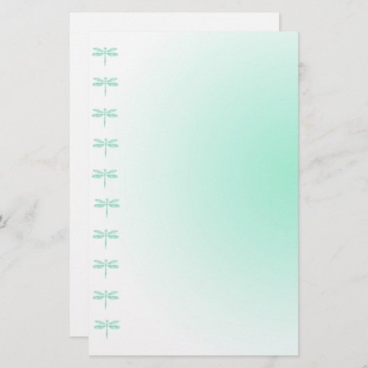 水のトンボの筆記用紙 便箋 (正面/裏面)