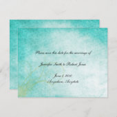 水のハチドリの水彩画の保存日付 セーブザデート (正面/裏面)