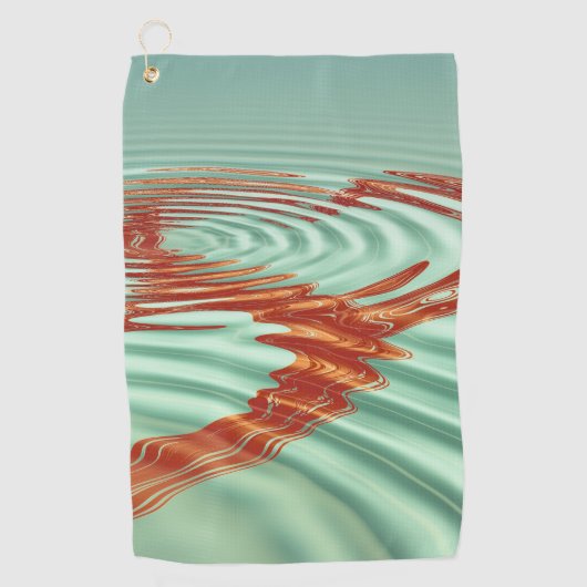 水のハート日付ラブゴルフデスティニーの運命 ゴルフタオル (正面)