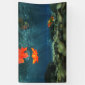 水のバナーの炎 横断幕 (縦)