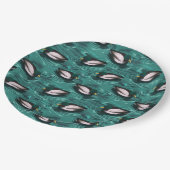 水のパターンで泳ぐマガード ペーパープレート (アングル)