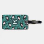 水のパターンで泳ぐマガード ラゲッジタグ (裏面横)