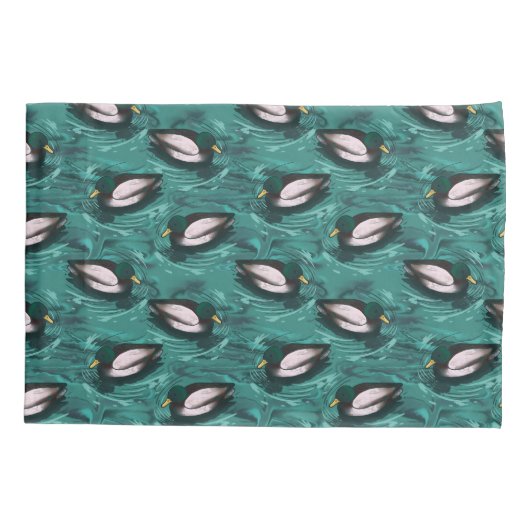 水のパターンで泳ぐマガード 枕カバー (裏面)