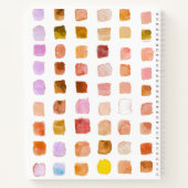 水のパーソナライズされた色のパターンのスケッチブック ノートブック (裏面)