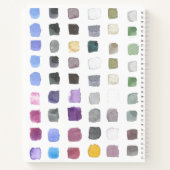 水のパーソナライズされた色のパターンのスケッチブック ノートブック (裏面)