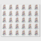 水のパーソナライズされた色の本ハッピー卒業式 ラッピングペーパー (フラット)