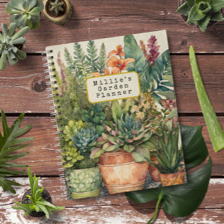 水のパーソナライズされた色の植物ガーデンプランナー プランナー手帳