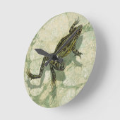水のヒキガエルSwinning ラウンド壁時計 (傾斜)