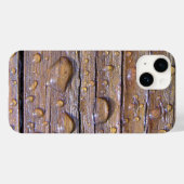 水のビーズ素朴の木のクローズアップ写真 Case-Mate iPhoneケース (裏面 (横))