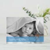 水のベアラフォト誕生のお知らせ 案内状 (スタンド正面)