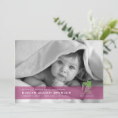 水のベアラフォト誕生のお知らせ 案内状 (スタンド正面)