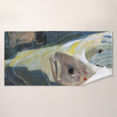 水のベビーと魚，ジェシー・ウィルコック・スミス バスタオル (バスタオル)