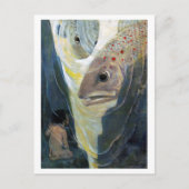 水のベビーと魚,ジェシー・ウィルコック・スミス ポストカード (正面)