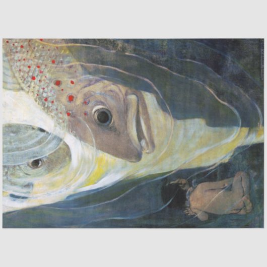 水のベビーと魚，ジェシー・ウィルコック・スミス 薄葉紙 (正面)