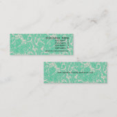 水のペイズリーパターンモダンで細い名刺 スキニー名刺 (正面/裏面)