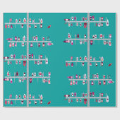 水のボートのドックピンクおよび赤 ラッピングペーパー (フラット)