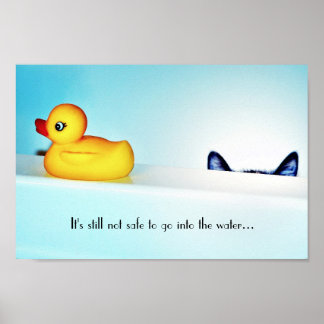 水のポスターに入るのは安全ではない ポスター