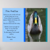 水のポスターに火と氷のマガモ ポスター (正面)