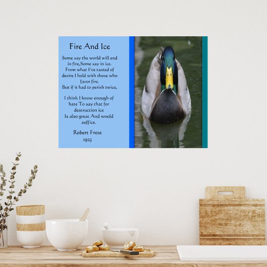 水のポスターに火と氷のマガモ ポスター (キッチン)