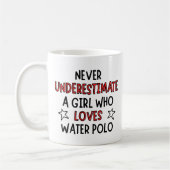 水のポロが好きな女の子を甘く見るな。 コーヒーマグカップ (左)