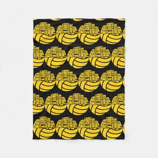 水のポロは決して~する少女を過小評価しな遊い フリースブランケット (正面)