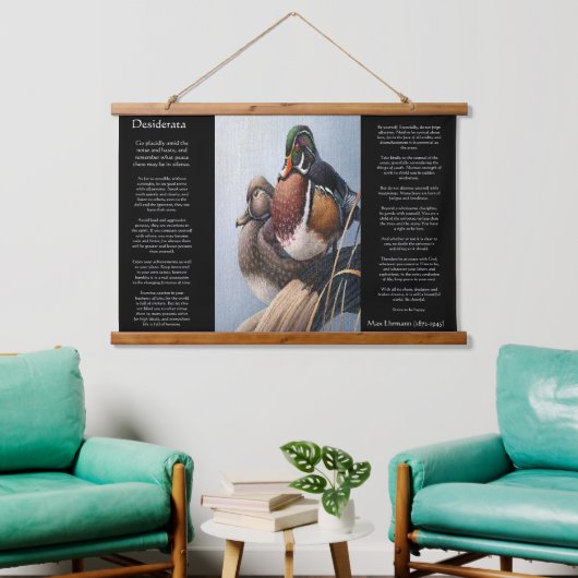 水のマラルダックDESIDERATA 吊り下げ型タペストリー (リビング)