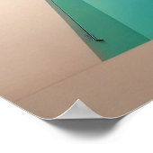 水のミニマルなプール ポスター (角)